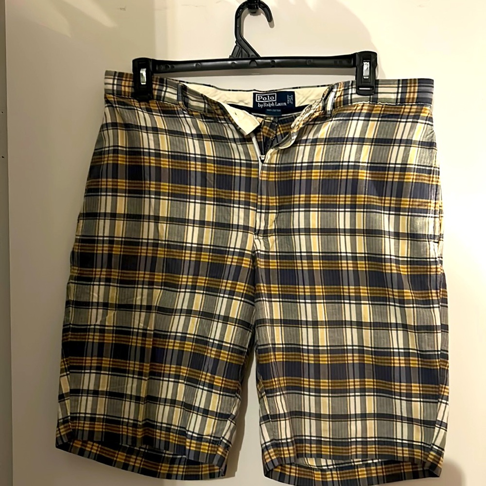 Vintage Polo by Ralph Lauren Madras shorts size 35